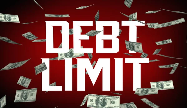 Debt Limit Deficit Ceiling Spending Limit Government Budget Cap Illustration — Stock Photo, Image