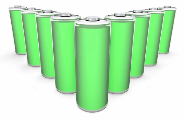 Batteries Energy Storage Running Low Depleting Out Power Recharge Illustration — Stock Fotó