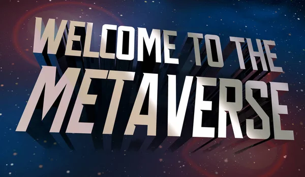 Welcome Metaverse Future Internet Online Connections Digital World Universe Illustration – stockfoto