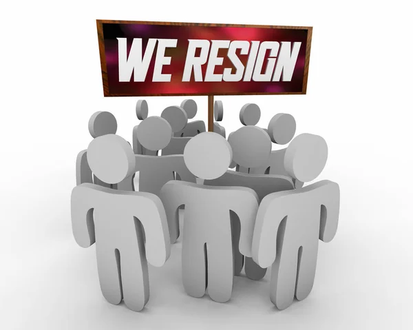 Resign Quit Leave Jobs Workers Resignation Sign Illustration — Stockfoto