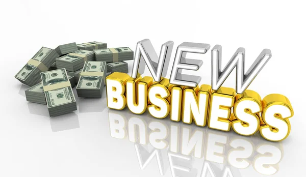 Nieuwe Business Money Earnings Income Entrepreneur Bedrijfsontwikkeling Illustratie — Stockfoto