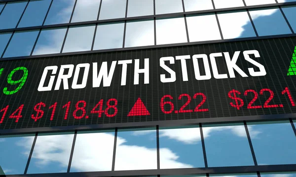 Wachstumsaktien Steigern Den Wert Beste Unternehmensaktien Kaufgelegenheit Illustration — Stockfoto