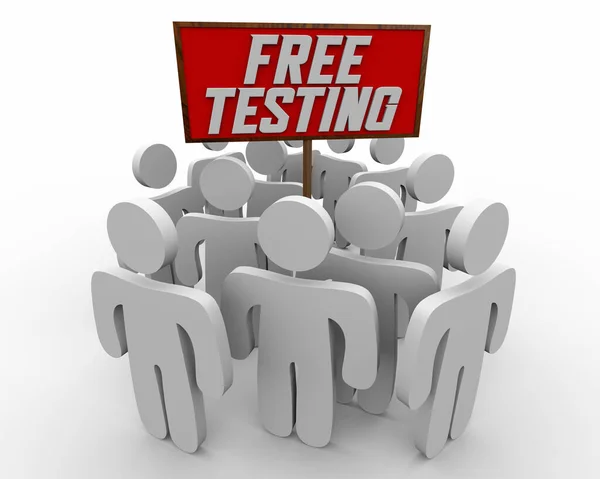 Free Testing Medical Clinic Screening Ασθενείς Υπογράφουν Τρισδιάστατη Απεικόνιση — Φωτογραφία Αρχείου