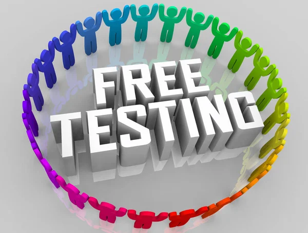 Free Testing Health Screening Get Tested Now Today People Illustration — Foto Stock