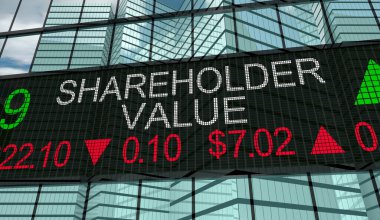 Hissedar Değeri Borsa Hisse Senedi Hisse Senedi Fiyat Kârı 3d İllüstrasyon