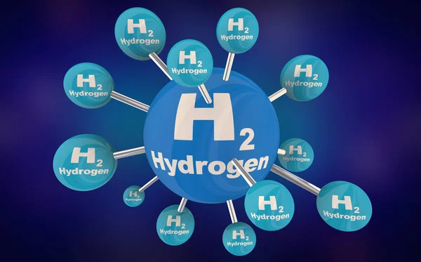 Hidrogén Megújuló Tiszta Fenntartható Energiaforrás Illusztráció — Stock Fotó