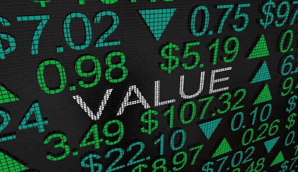 Value Stock Market Shareholder Assets Portfolio Shares Securities Prices Illustration — Stock Photo, Image