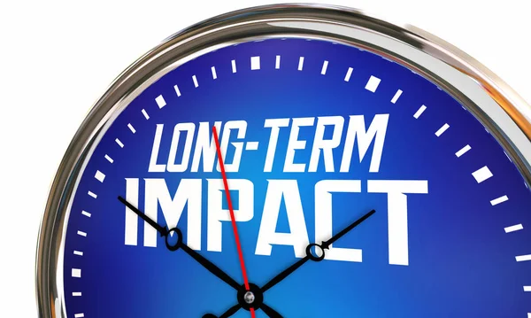 Langfristige Auswirkungen Auf Die Uhrzeit Nachhaltige Effekte Langlebigkeit Illustration — Stockfoto
