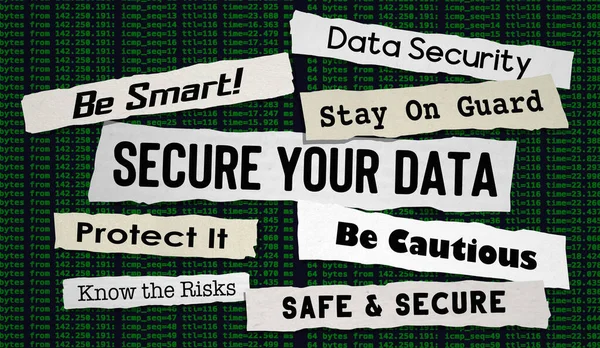 Secure Your Data Information Security Hacking Virus Cyber Threat Illustration — Stock Photo, Image