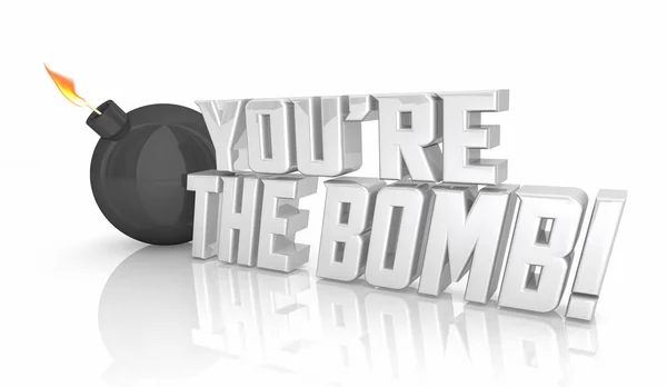 Youre Bomb Best Greatest Ever Great Job Explosion Illustration — Stock Photo, Image