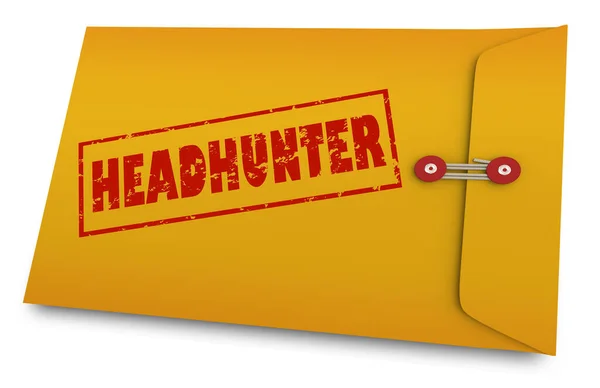 Headhunter Job Search Best Candidate Results Head Hunter Recruiter Illustration — Stock Photo, Image