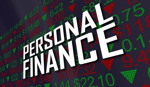 Personal Finance Stock Market Investment Grow Your Money Riqueza Ilustración — Foto de Stock