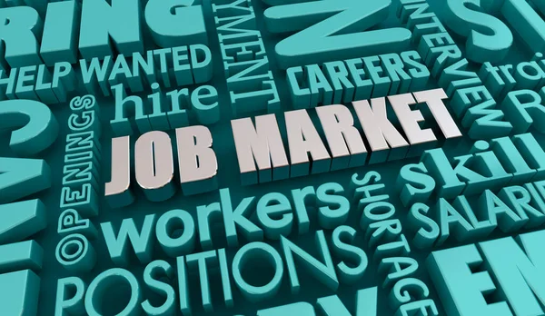 Job Market Hiring New Workers Employees Open Positions Staff Words — Fotografia de Stock