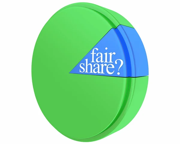 Fair Share Your Piece Big Enough Portion Equity Amount Illustration — Stock Photo, Image