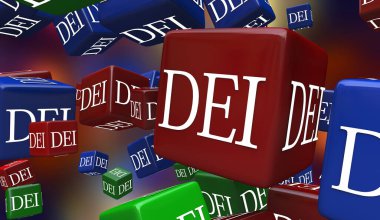 DEI Diversity Equity Inclusion Priority Goal Diverse Inclusive Initiative 3d Illustration