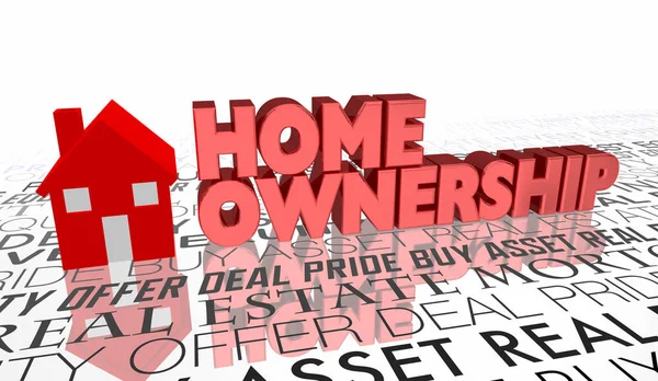 Home Ownership Buying House Real Estate New Property 3d Illustration