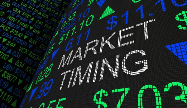 Market Timing Stock Investing Right Time Buy Sell Trade 3d Illustration