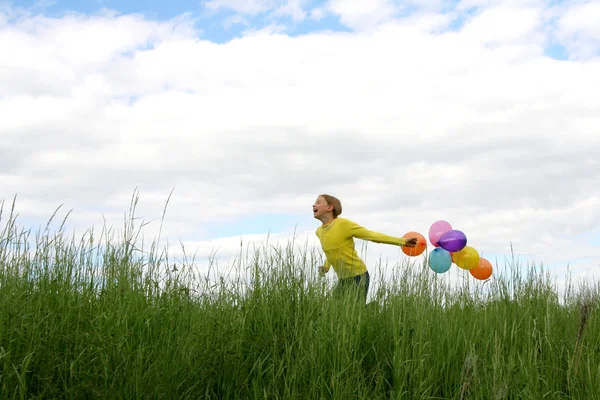 Joy on meadow — Stock Photo, Image