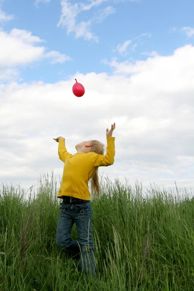 Joy on meadow — Stock Photo, Image