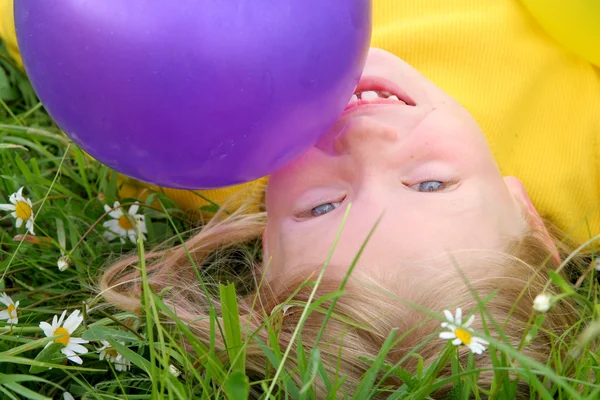 Joy on meadow — Stock Photo, Image