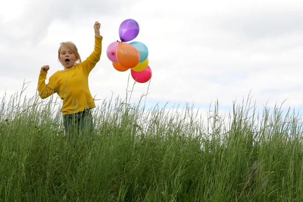 Joy on meadow — Stock Photo, Image