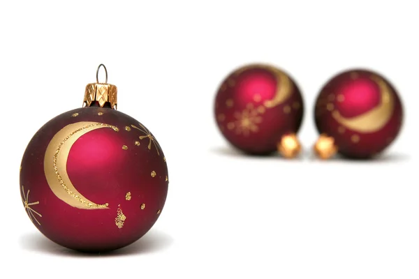 Red christmas bulbs — Stock Photo, Image