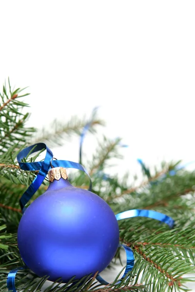 Blue christmas bollen — Stockfoto