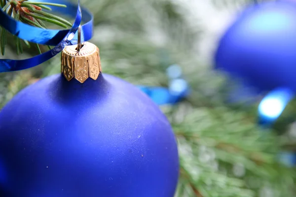 Ampoules de Noël bleues — Photo