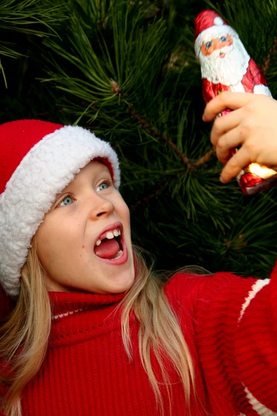 Menina de Natal — Fotografia de Stock