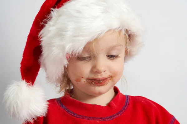 小さなチョコレート サンタ — ストック写真