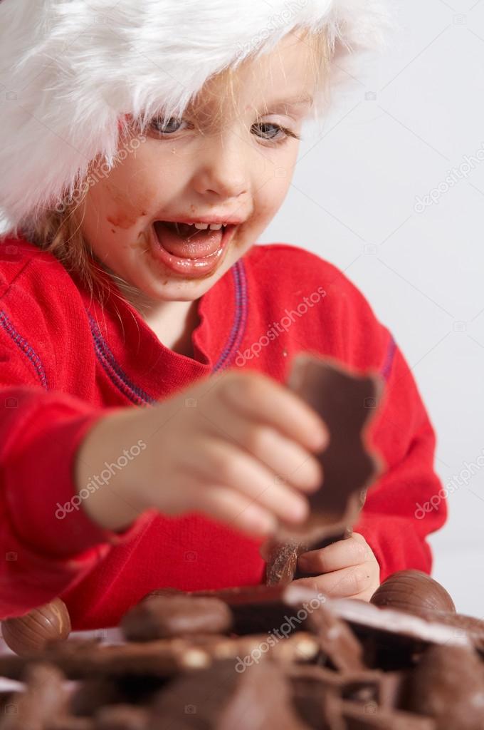 Little chocolate Santa