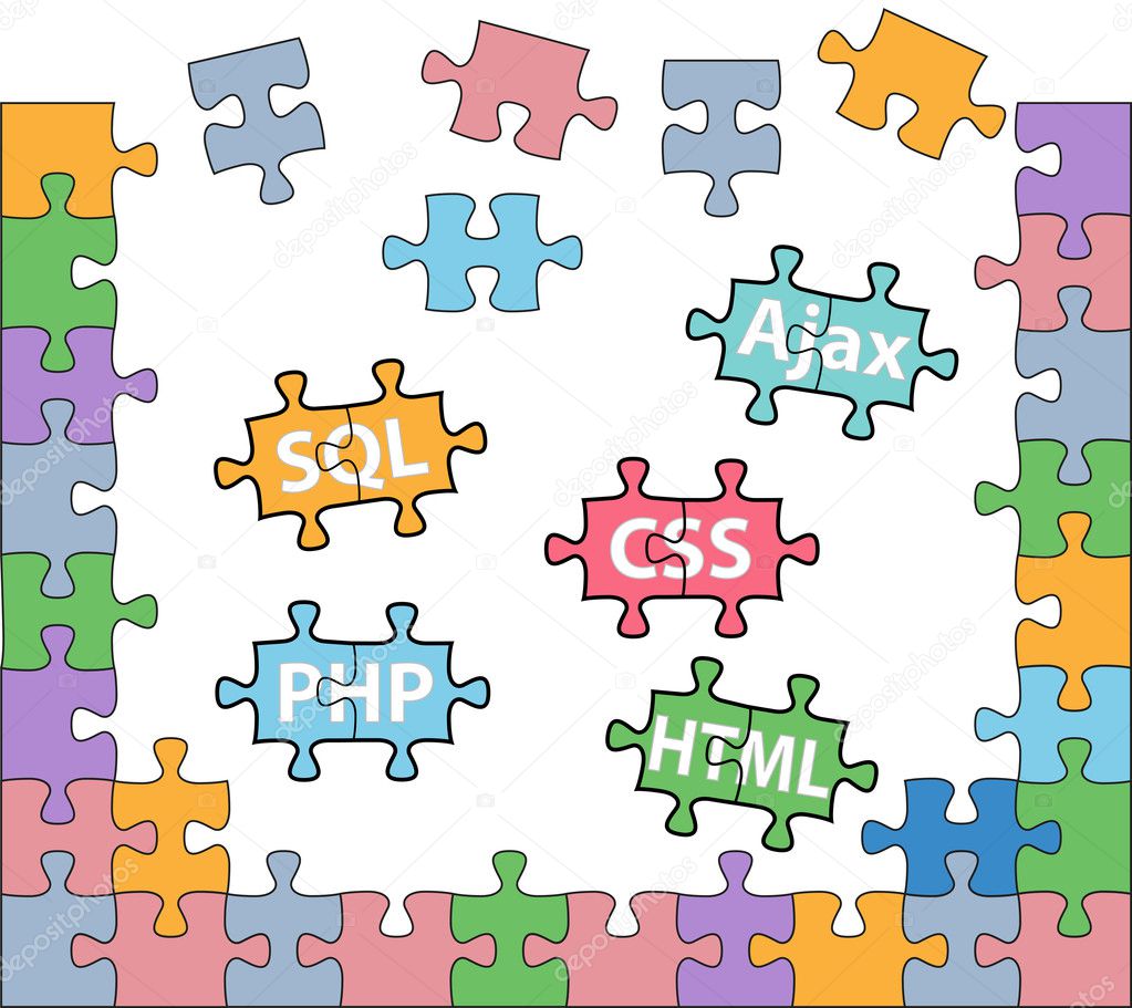 Web Development Puzzle Html 12723734 - WDRFree Vector illustration of Web Development Puzzle Html 12723734