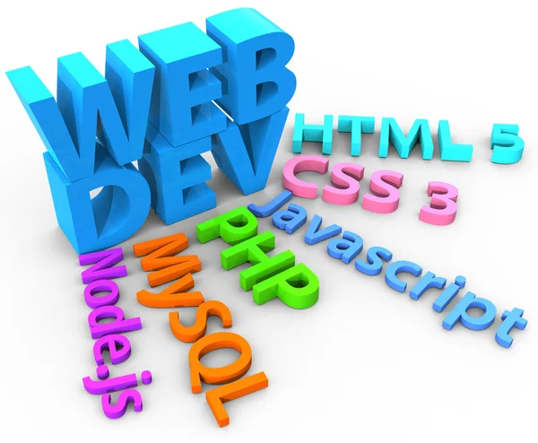 Developer tools for HTML CSS website — Stock Photo, Image