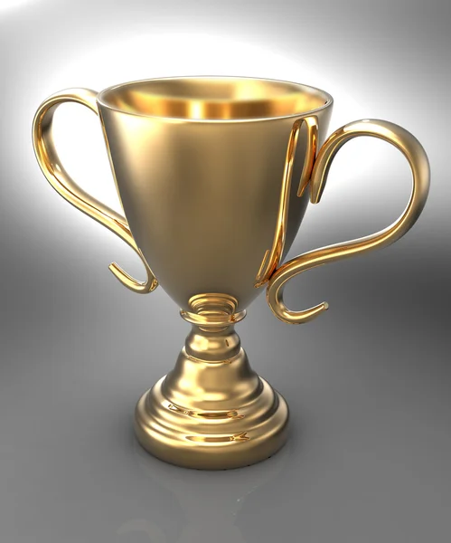 Win championship gold trophy award — Stock Photo, Image