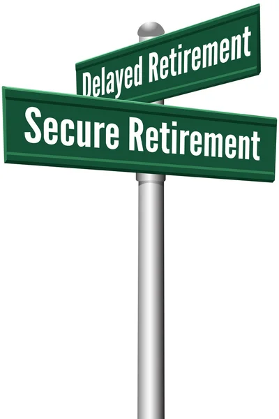 Beveiligde of vertraagde pensioenplanning — Stockvector