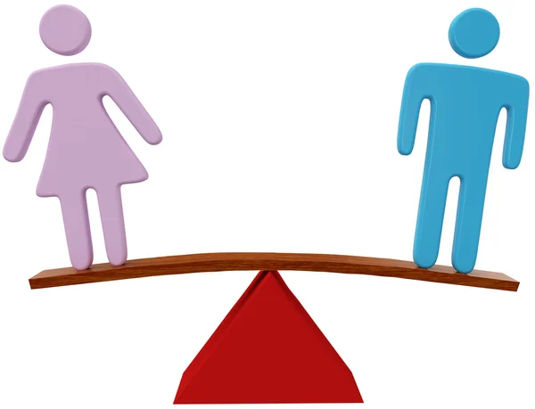 Równowagi płci człowieka kobieta równości płci — Zdjęcie stockowe