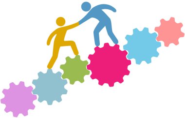 People help connect join technology clipart