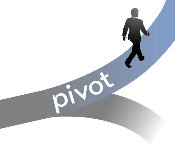 Podnikatel pivot libové spuštění strategie — Stockový vektor