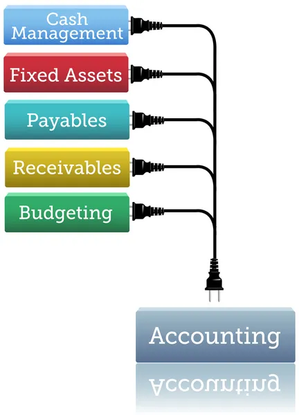 Contabilidade livros financeiros plug in — Vetor de Stock