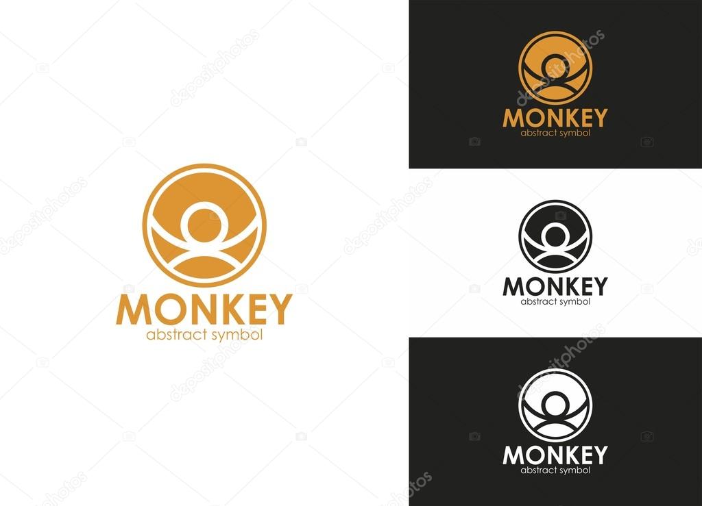 Monkey Symbol Abstract Logo