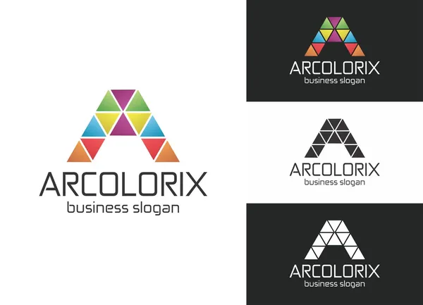 Логотип Arcolorix A Letter — стоковый вектор