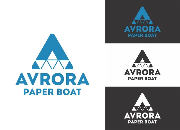 Avrora båt en logotyp — Stock vektor