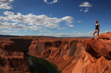Standing at the Edge - Horseshoe Bend clipart
