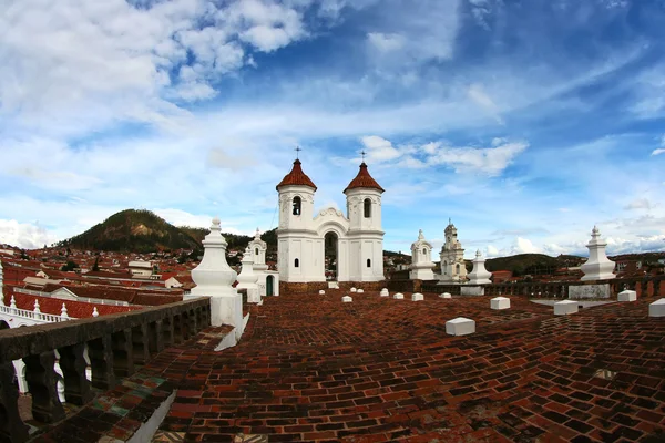 Sucre Cidade telhados paisagem urbana — Fotografia de Stock