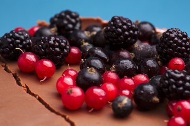 taze meyveleri ve cocolate