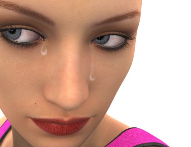 (3d) hüzün kadın.