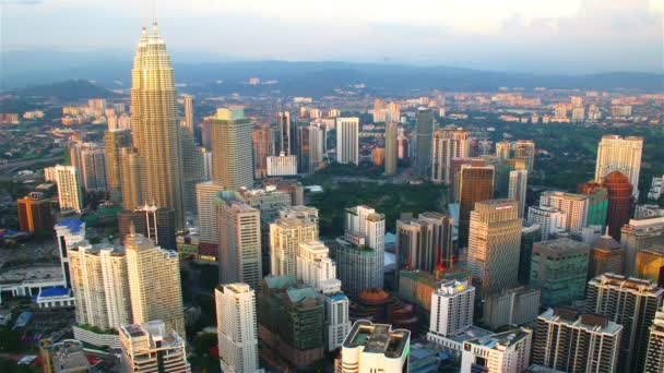 Kuala Lumpur au coucher du soleil, timelapse — Video