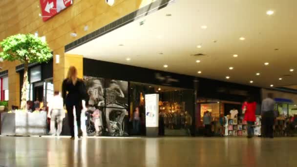 Багаторівневий торговий центр, проміжок часу — стокове відео