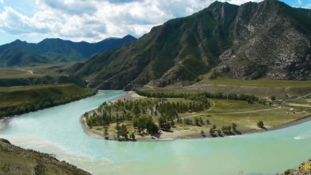 Fiume di montagna — Video Stock