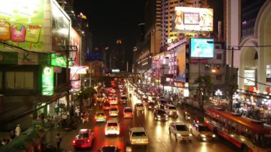 yoğun bir gece bangkok, Tayland sokak